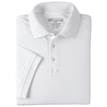 Tactical Polo Shirt, 100% Cotton, Button, 2 Pocket(s), White, XL MPN:61164