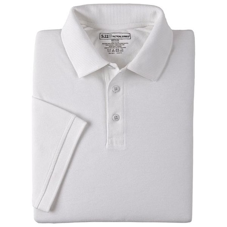 Tactical Polo Shirt, 100% Cotton, Button, 2 Pocket(s), White, M MPN:61166