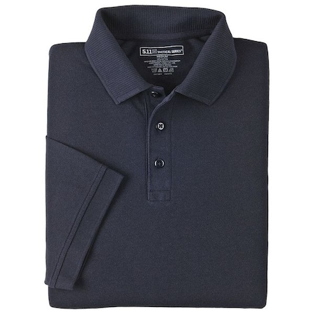 Tactical Polo Shirt, 100% Cotton, Button, 2 Pocket(s), Navy, XL MPN:61166