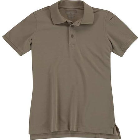 Tactical Polo Shirt, 40% Polyester, 60% Cotton, Button, 1 Pocket(s), Tan, XL MPN:61173