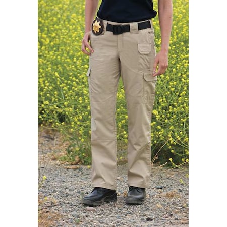 Women's Women's Tactical Pants, 18, Khaki, 35% Cotton, 65% Polyester MPN:64360