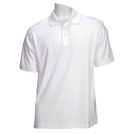 Tactical Polo Shirt, 100% Polyester, Button, 2 Pocket(s), White, XS MPN:71049