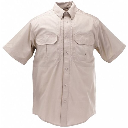 Tactical Shirt, 35% Cotton, 65% Polyester, Button, 4 Pocket(s), Khaki, S MPN:71175