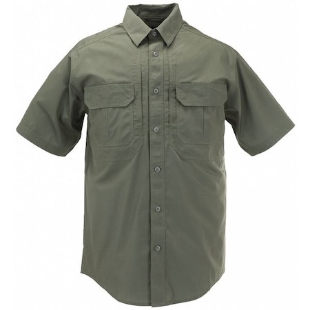 Tactical Shirt, 35% Cotton, 65% Polyester, Button, 4 Pocket(s), Olive Green, L MPN:71175ABR-190-L