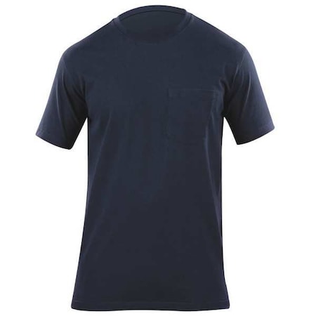 Men's Professional Pocket T, Cotton, Pullover, 1 Pocket(s), Navy, M MPN:71307