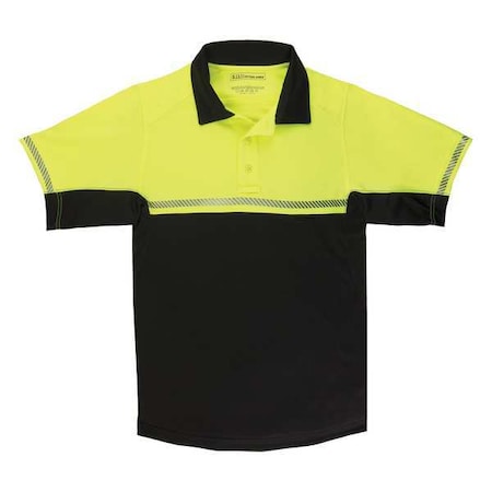 Tactical Polo Shirt, Polyester, Yellow, L MPN:71322
