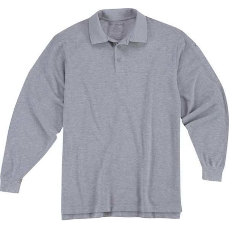 Tactical Polo Shirt, 40% Polyester, 60% Cotton, Button, 2 Pocket(s), Gray, 3XL MPN:72057