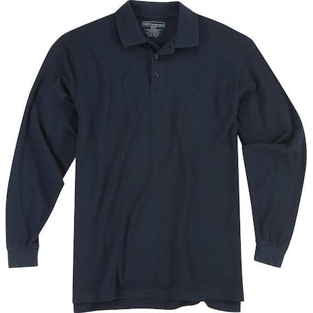 Tactical Polo Shirt, 40% Polyester, 60% Cotton, Button, 2 Pocket(s), Dark Navy, M MPN:72057