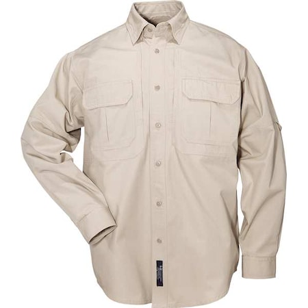 Tactical Shirt, 100% Cotton, Button, 4 Pocket(s), Khaki, M MPN:72157