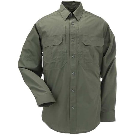 Tactical Shirt, 35% Cotton, 65% Polyester, Button, 4 Pocket(s), Olive Green, S MPN:72175ABR-190-S