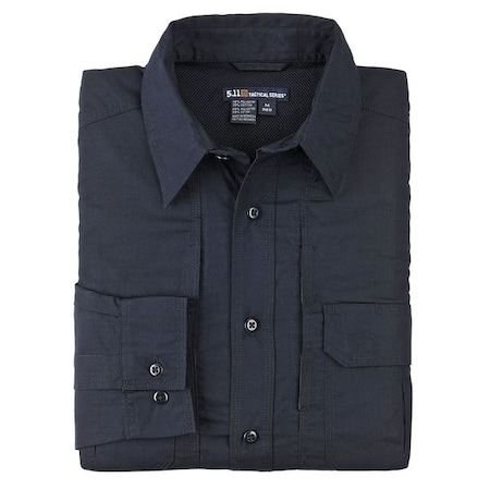 Tactical Shirt, 35% Cotton, 65% Polyester, Button, 4 Pocket(s), Navy, L MPN:72175TABR-724-L