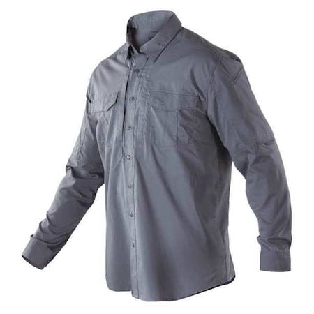 Tactical Shirt, 38% Cotton, 62% Polyester, Button, 4 Pocket(s), Storm Gray, XL MPN:72399ABR-092-XL