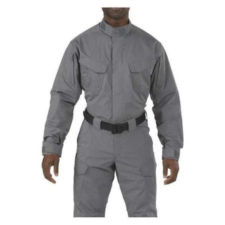 Stryke TDU Shirt, Zipper, 4 Pocket(s), Storm Gray, L MPN:72416