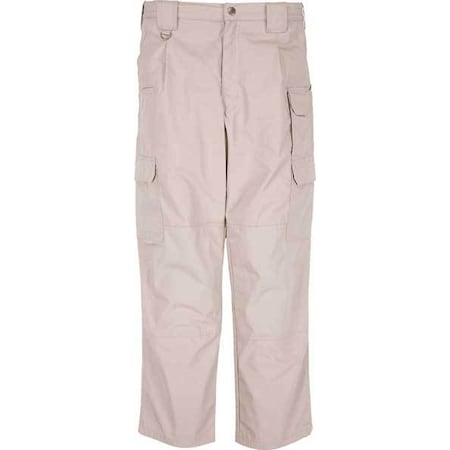 Men's Tactical Pants, 48 in, TDU Khaki, PTFE Treated 65%/35% Poly Cotton/Ripstop MPN:74273