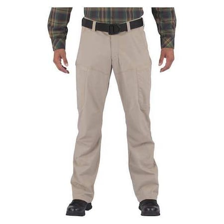 Men's Tactical Pants, 34 in, Khaki, 67% Polyester/33% Cotton Flex-Tac Canvas MPN:74434