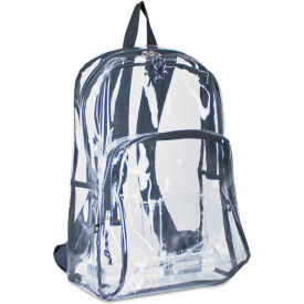 Eastsport® Backpack PVC Plastic 12 1/2 x 17 1/2 x 5 1/2 Clear 193971BJBLK