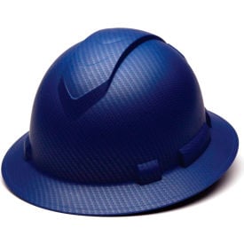 Ridgeline Full Brim Hard Hat Mate Blue Pattern 4-Point Ratchet Suspension - Pkg Qty 12 HP54122