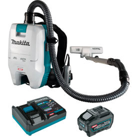 Makita® Brushless HEPA Backpack Vacuum Kit with 40V max XGT Li-Ion Battery 0.5 Gallon Capacity GCV05T1X