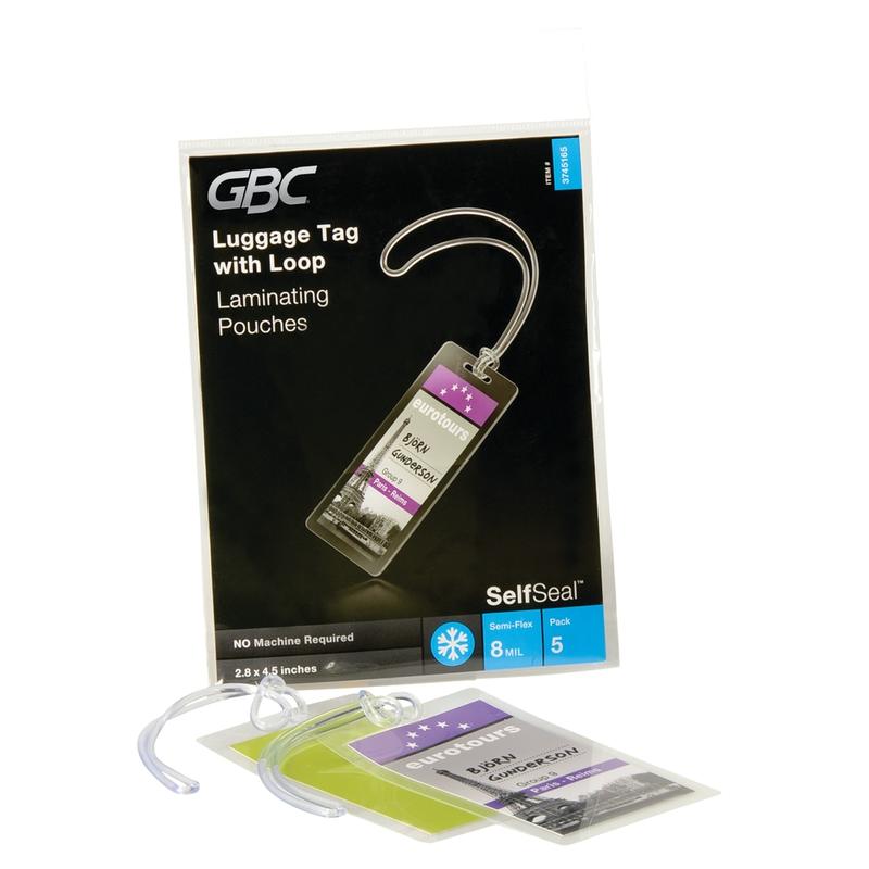 Swingline GBC SelfSeal Self Adhesive Laminating Pouches, 5/Pack MPN:3745165