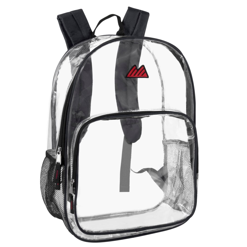 Summit Ridge Heavy-Duty Clear Backpack, Black Trim (Min Order Qty 5) MPN:2007BLK