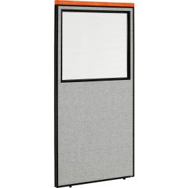 Interion® Deluxe Office Partition Panel with Partial Window 36-1/4