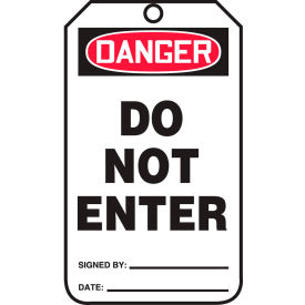 Accuform MDT187CTP Danger Do Not Enter Tag PF-Cardstock 25/Pack MDT187CTP