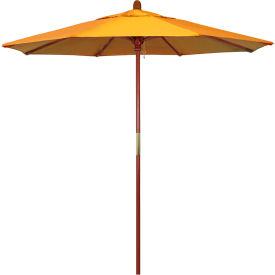 California Umbrella 7.5' Patio Umbrella - Olefin Lemon - Hardwood Pole - Grove Series MARE758-F25