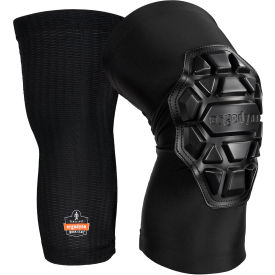 Ergodyne® Proflex® 550 Padded Knee Sleeves w/ 3 Layer Foam Cap M/L Black 18551