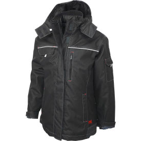 Tough Duck Women's Poly Oxford 3-In-1 Waterproof Parka Jacket M Black WJ281-BLACK-M