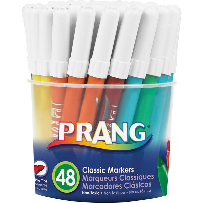 Prang Classic Art Markers, Bullet Tip, Assorted Colors, Box Of 48 MPN:80848