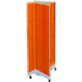 Global Approved 700421-ORG Pinwheel Pegboard Display W/Wheels 16