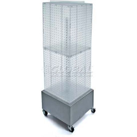 Global Approved 701415-CLR Interlocking Pegboard Floor Display W/ Wheels 14