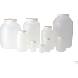 Qorpak® 64oz Natural HDPE Wide Mouth Round Bottle 100-400 Neck Finish 50/Pack PLA-03311