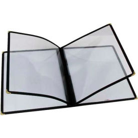 Winco Four Page Menu Cover Plastic with Vinyl Binding 9-5/8