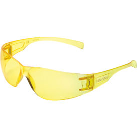 GoVets™ Frameless Safety Glasses Scratch Resistant Amber Lens - Pkg Qty 12 119AM708