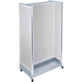 Global Approved 700432-WHT H-Shaped Pegboard Display 32