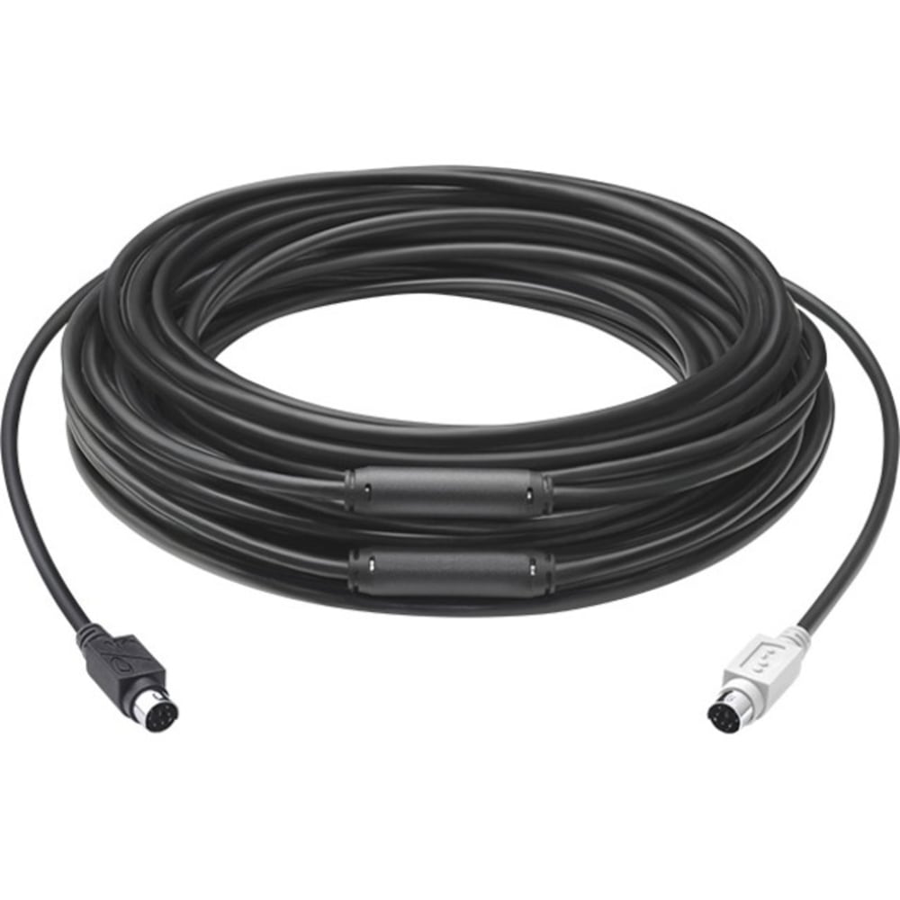 Logitech Group Mini-DIN Data Transfer Cable, 49.21ft, Black MPN:939-001490
