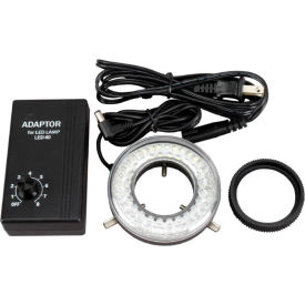 AmScope LED-60 LED Microscope Ring Light Illuminator with Adapter and Control Box LED-60