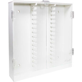 TrippNT™ White PVC Lockable 30 Column HPLC Storage Cabinet with Clear Doors 16