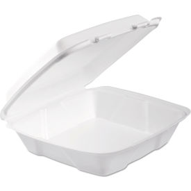Dart® Foam Hinged Lid Container Performer Perforated Lid 9x9.4x3 White 100/Bag 2 Bag/CT 90HTPF1R