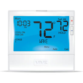 VIVE™ 800 Series Thermostat Programmable Or Non Programmable Large Display 3H/2C TP-S-855C