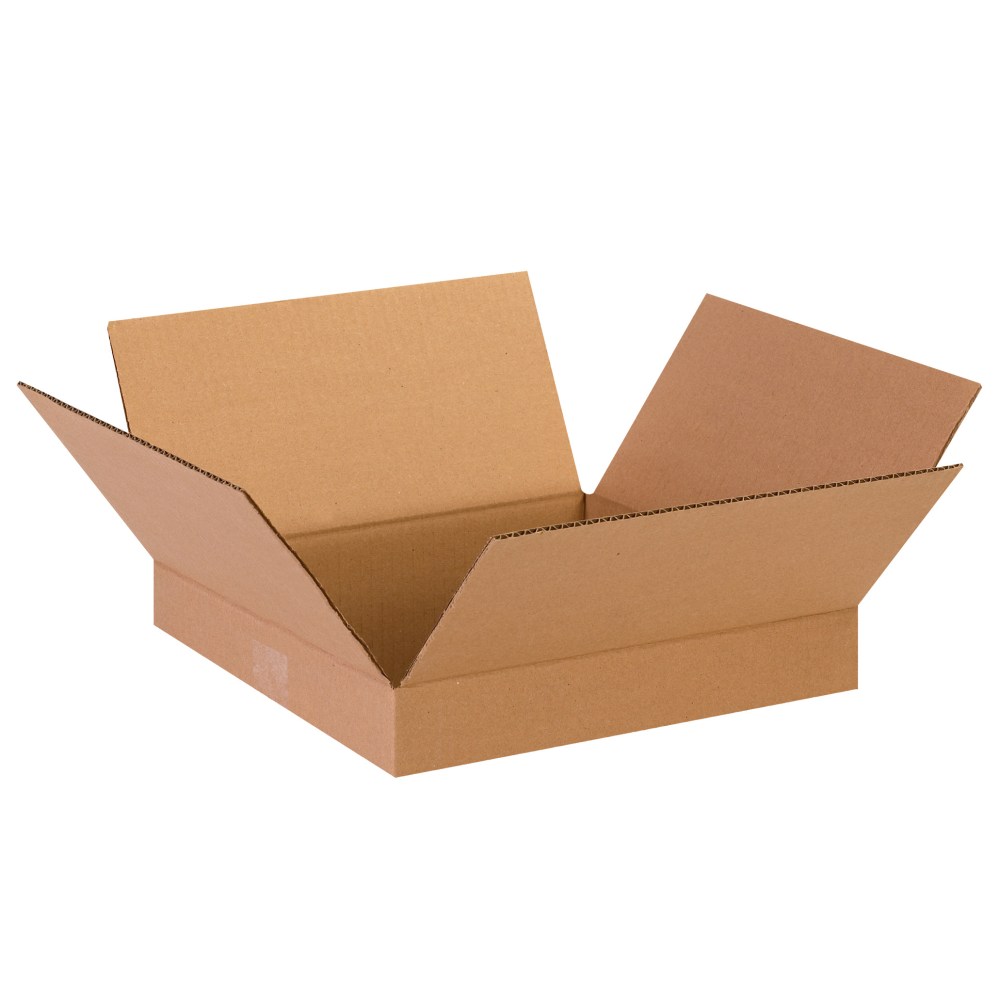 Partners Brand Corrugated Boxes, Flat, 2inH x 13inW x 13inD, Kraft, Pack Of 25 MPN:13132
