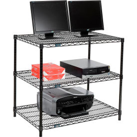 Nexel™ 3-Shelf Wire Computer LAN Workstation 36