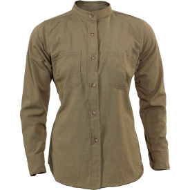 DRIFIRE® Women's Flame Resistant Helix Work Shirt M Regular Dark Khaki SHR-HXKW-MDRG