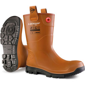 Dunlop RigPro Purofort Safety Mid-Calf Boots Cleated Outsole Steel Toe Size 12 10