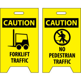 Floor Sign - Caution Forklift Traffic No Pedestrian Traffic FS34