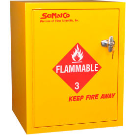 6 Gallon Bench Flammable Cabinet Self-Closing Plywood 16-3/4
