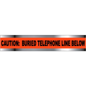 Detectable Underground Warning Tape - Caution Buried Telephone Line Below - 3