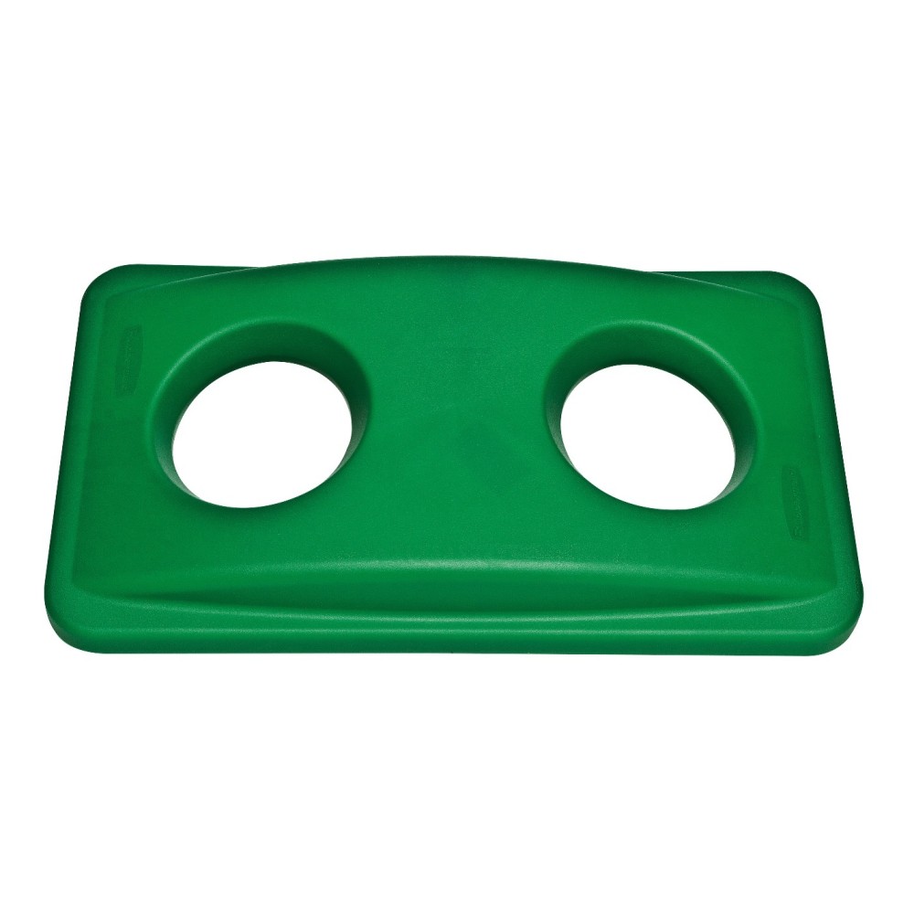 Rubbermaid Slim Jim Bottle & Can Recycling Top, Green MPN:269288GN