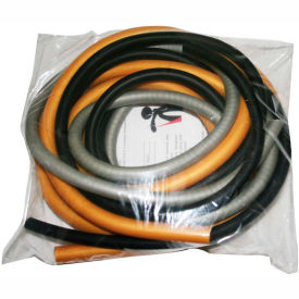 CanDo® Low Powder Exercise Tubing PEP™ Pack 6' Tubing Difficult -Black Silver Gold) 10-5384